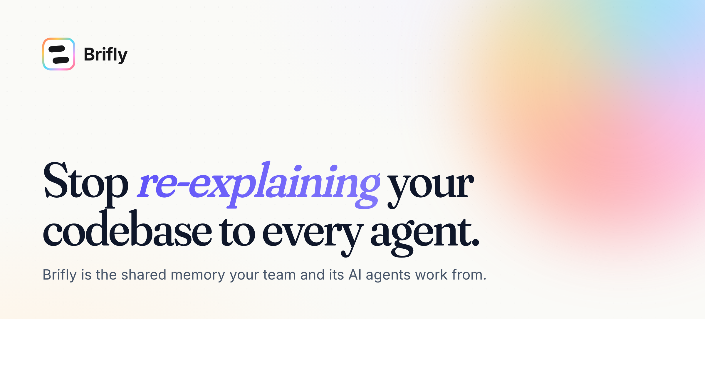 Show HN: Brifly – stop re-explaining your codebase to Claude Code every week
